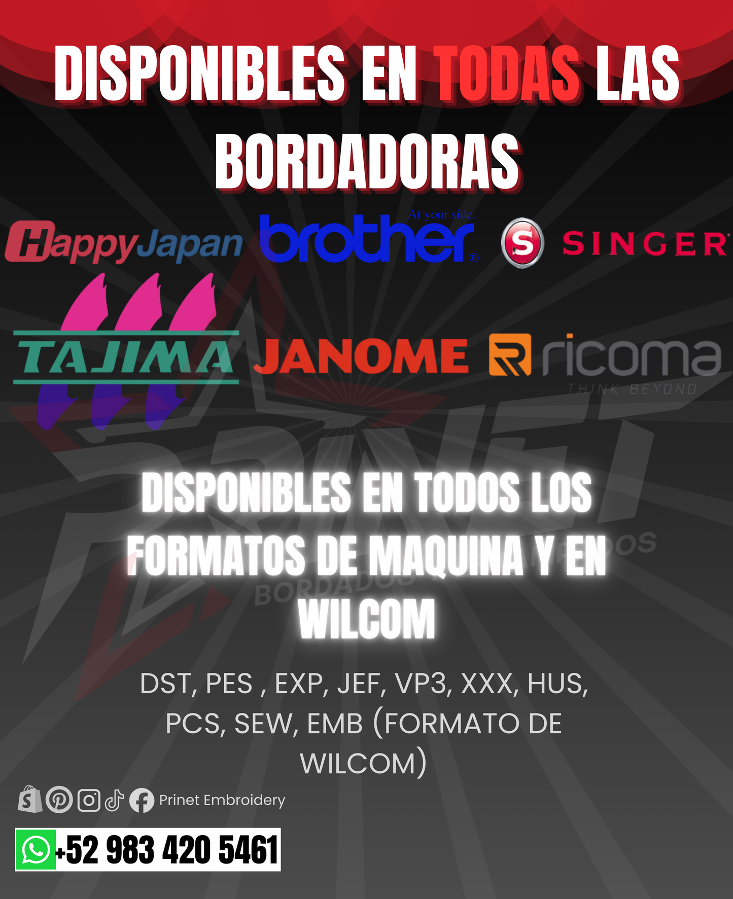 PAQUETE DE 2860 DISEÑOS PARA BORDAR PREMIUM