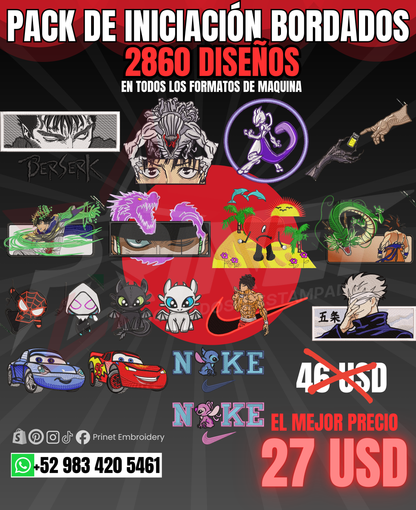 PAQUETE DE 2860 DISEÑOS PARA BORDAR PREMIUM